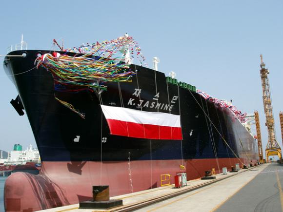LNG 수송 합작사의 첫 선박으로 탄생한 '케이 자스민'호