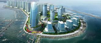 두바이 해양도시의 핵심이 될 해양센터 조감도.