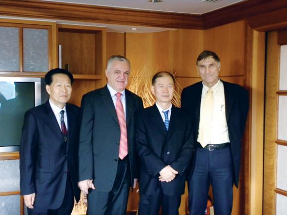 왼쪽부터 FELB Korea 박규섭, FELB Mr. Robert Gerendas, FELB Korea 신동우, FELB Beijing Jochanan Wallach