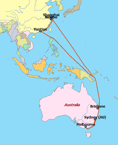 ‘중국~호주 신규 서비스(A1X)’ 노선